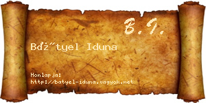 Bátyel Iduna névjegykártya